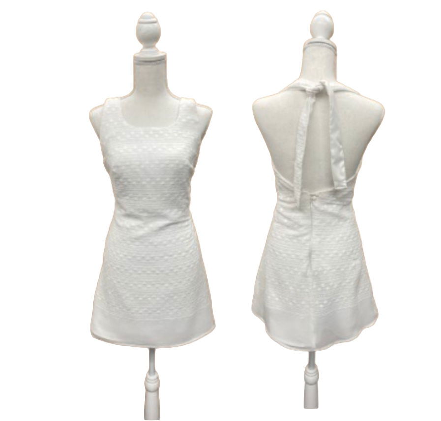 Homemade dress from front and back