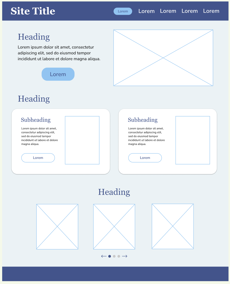 Wireframe with blues and grays